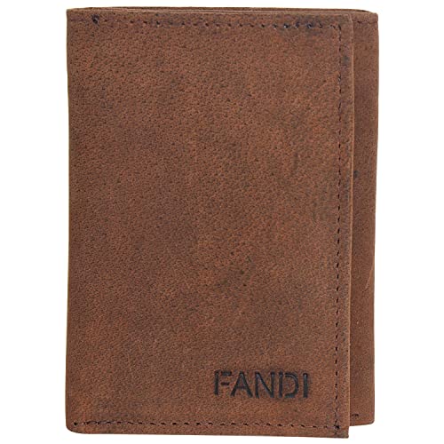 Leather Front Pocket Wallets for Men RFID Blocking Smart Minimalist Design Travel Wallet