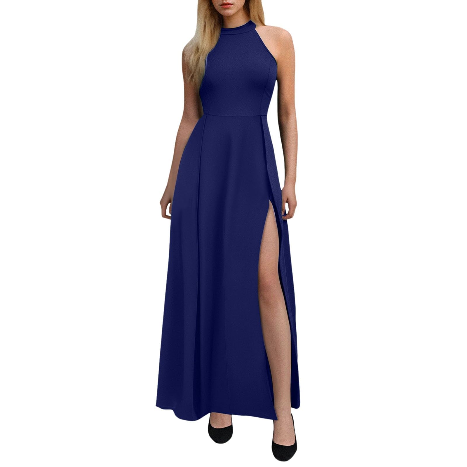 Generico Vestito da Cerimonia Donna Abito Sposa Matrimonio Sera Elegante Schiena Scoperta Civile Dress Corto Davanti Lungo Dietro Sexy Damigella Curvy Gonna Ampia Abiti