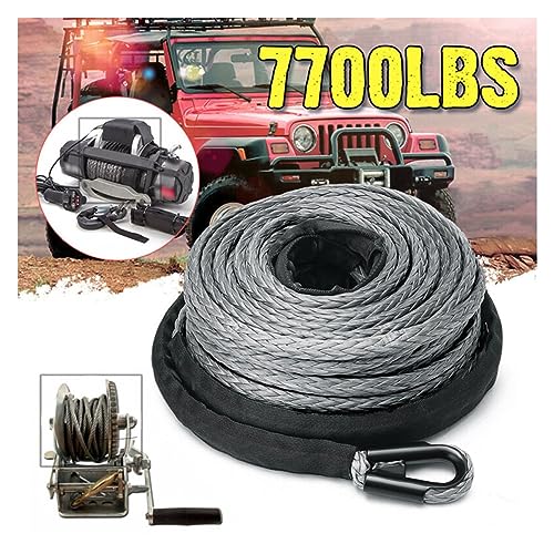 Cuerda de cabrestante universal para evitar roturas en remolque de coche y ATV gris 5