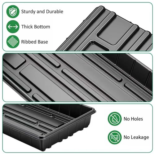 EXTYQWC 10 Plant Growing Trays,Plant Tray, Seed Tray, Seedling Tray, Propagation Tray, Plant Trays for Seedlings, Planting Trays, Seedling Starter Tray(No Drain Holes) - Image 4
