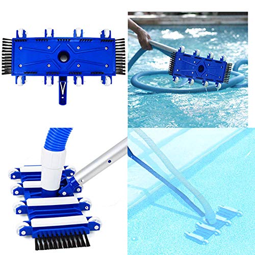 WEAREWE Pool Vacuum Head 14inch with Wheels&Side Brushes Universal Swimming Pool Cleaner, for Inground Pools Cleaning Suction Spa - Image 2