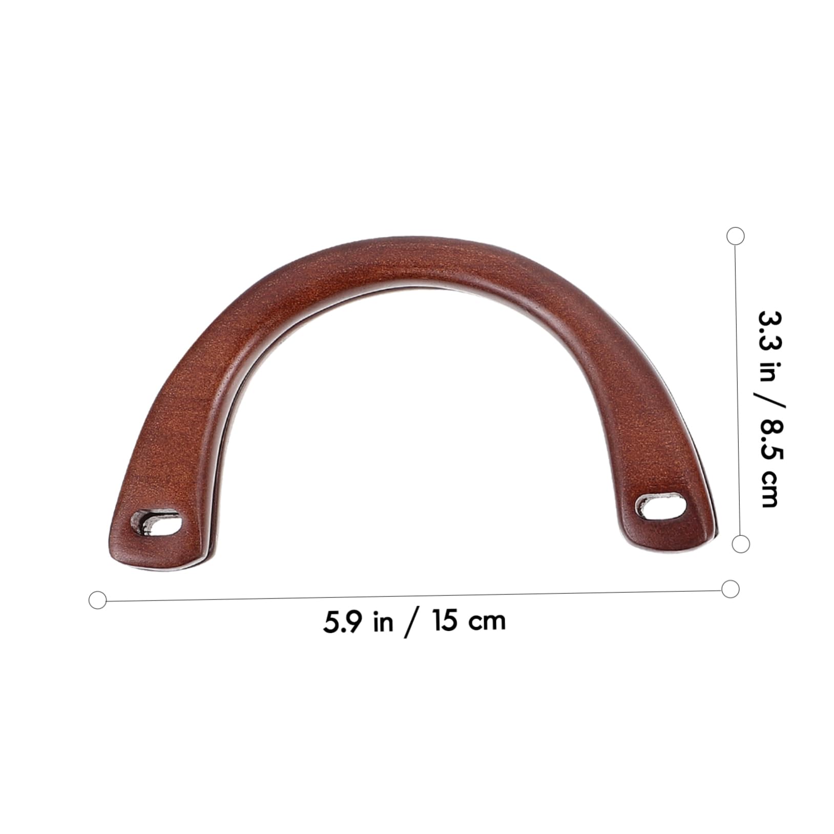 Asa de Madera para Bolso 15x8 Cm u Semicírculo 6 Piezas