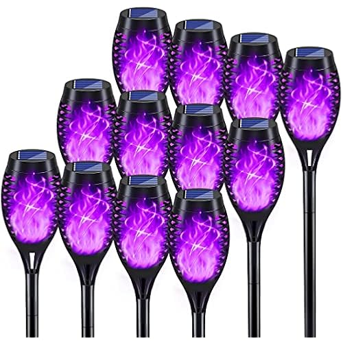 12Pack Purple Solar Halloween Lights for Halloween Decorations Outdoor