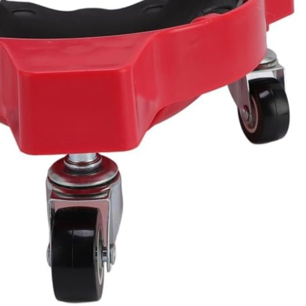 Ginocchiere rotanti a 360° con ruote, in ABS antiscivolo, per installazione di piastrelle, muratura, riparazione auto, set di strumenti di protezione rossi