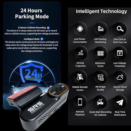 Image of 2K 4G Dash Cam Customized Plug&Play Loop Record 24x7 GPS Tracking Live Video SOS Park Surveillance Remote Play Download Dual Resolution GeoFence TimeLapse GSensor 1TB MicroSD SIM Supp S24G