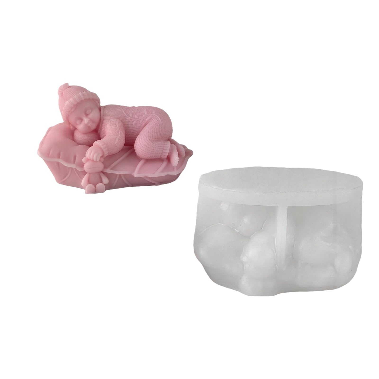 LUCKGONI Sleep Shape Silicone Candle For Resin Casting Candle Soap Gypsum Ornament and Home Decoration