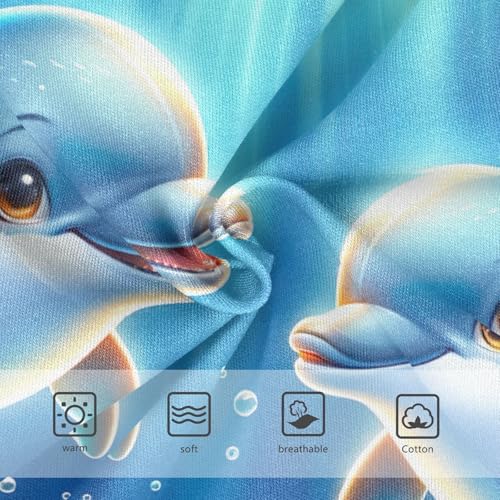 Cute Dolphin Blue Toddler Underwear, Cotton Underwear for Girls, 2T–8 Years3