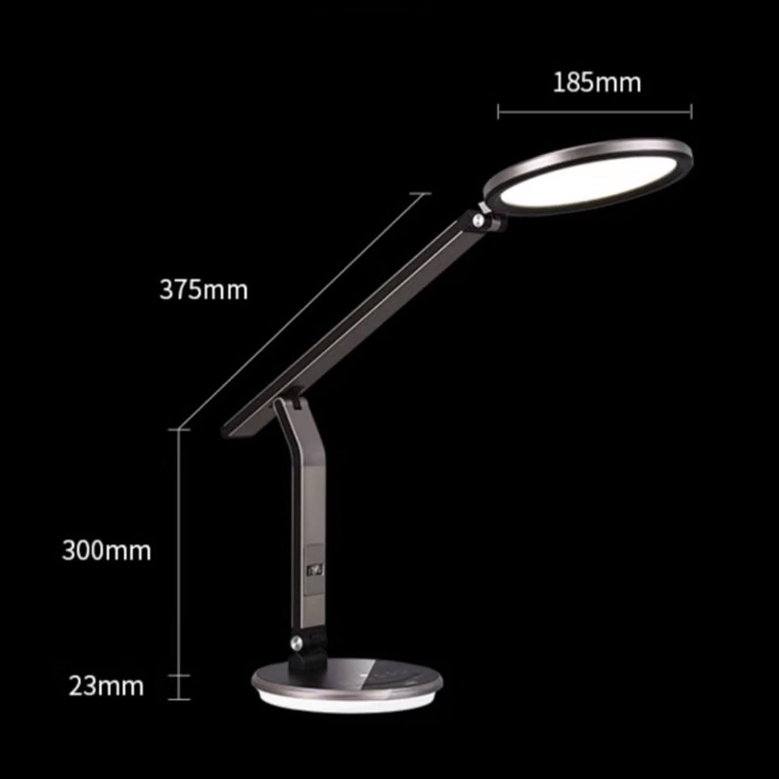Lamps Lampada da tavolo LED con orologio digitale LCD, lampada dimmerabile intelligente, protezione degli occhi, controllo tattile 24 W, colore luce variabile, timer 5/25 min, luce notturna Desk Lamp