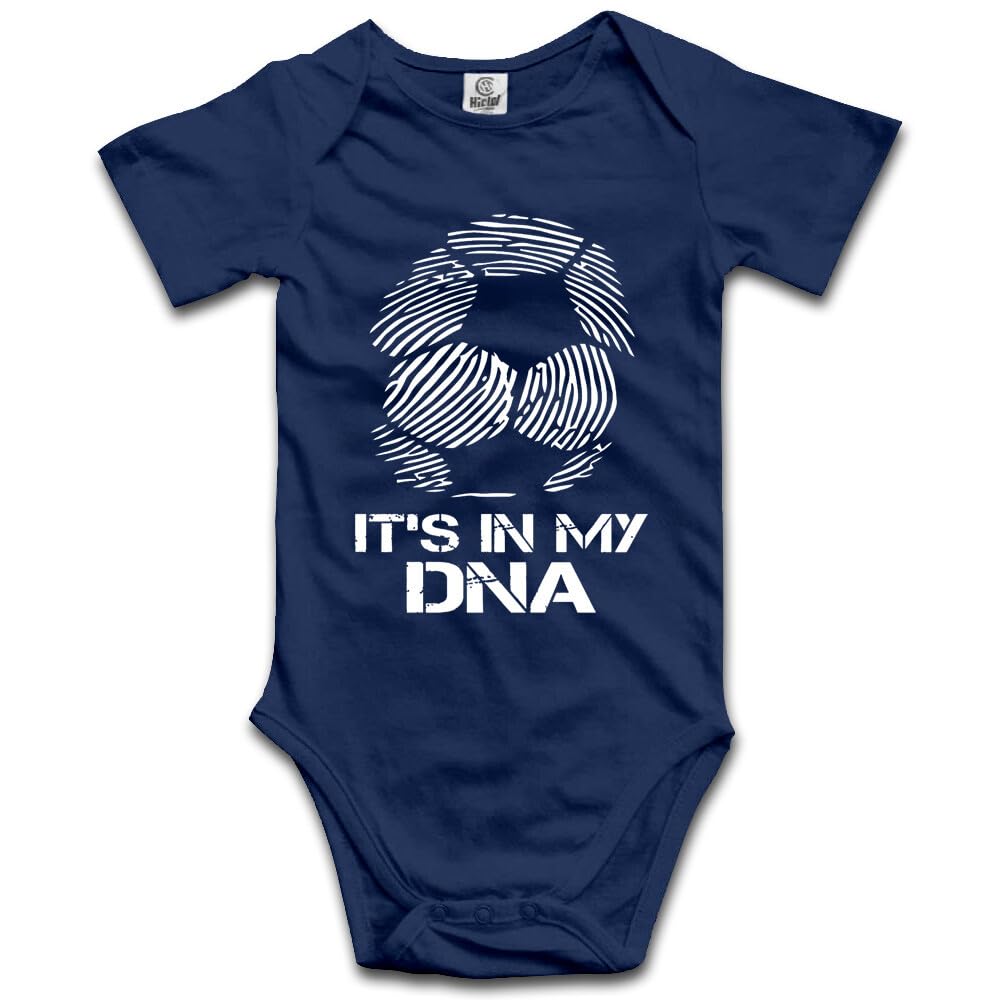 DOQOSESHY Soccer Its in My DNA Baby Climbing Short Sleeve Outfit/Cotton Long Sleeve Romper