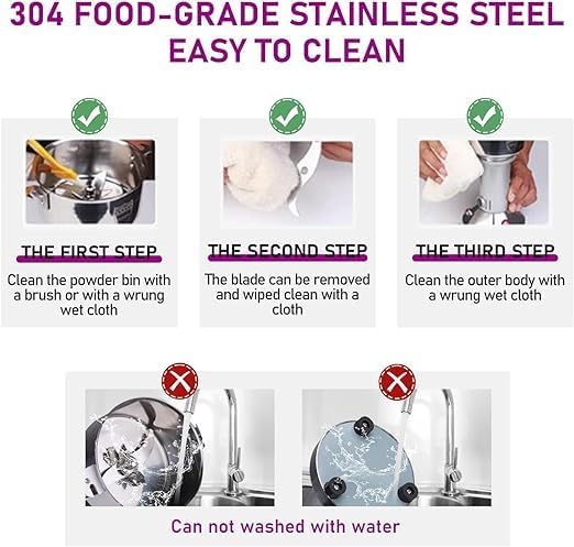 Image of Smallest Masala Grinding Machine for Home Use with 100gm Capacity Portable Indian Spice Grinder Machine for Home VI-100(A) (VI-100(A)) Stainless Steel