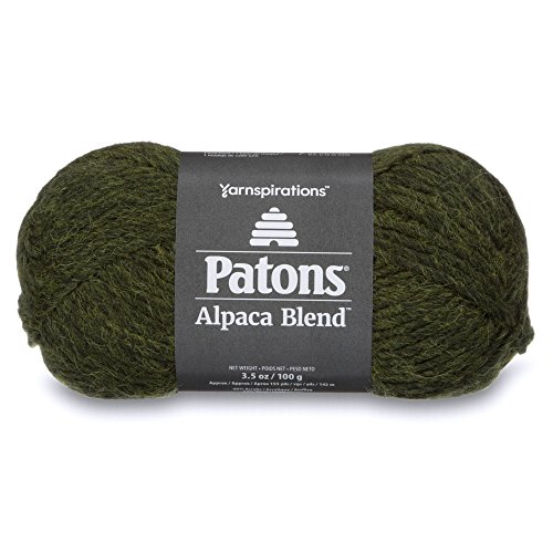 Patons  Alpaca Blend Yarn - (5) Bulky Gauge  - 3.5oz -  Pine -  Machine Washable  For Crochet, Knitting & Crafting