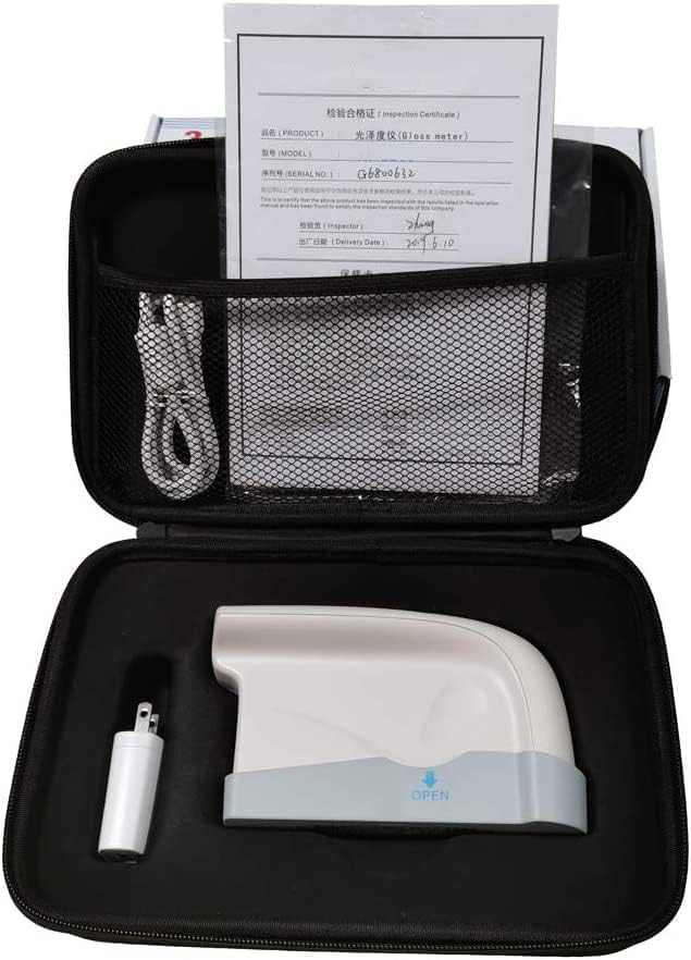 Tri-Angle Glossmeter 20 60 85 Degree Gloss Meter 20° 60° 85° Gloss Measurement with Measuring Range 20° 0-2000GU 60° 0-1000GU 85° 0-160GU for Marble Granite Plastic Paper,Etc