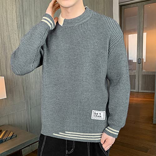 Pull en tricot à la tendance vintage coupe décontractée col rond confortable