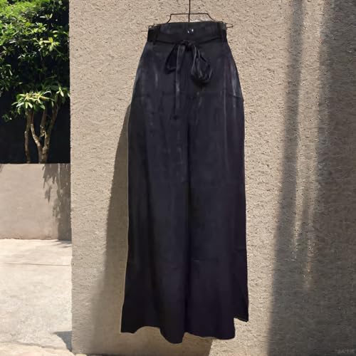Women's High Waisted Work Summer Loose Wide Leg Pants2