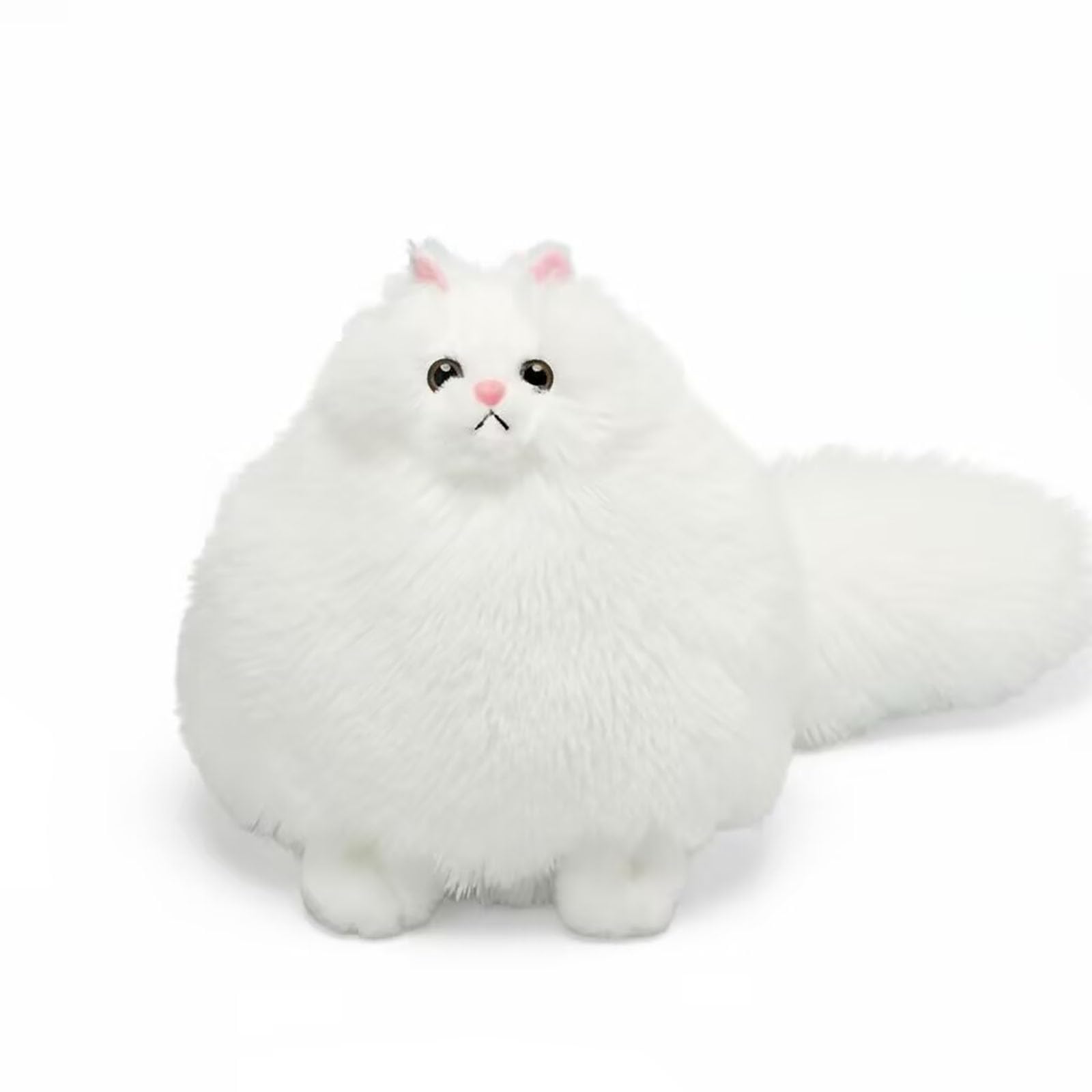 Winsterch Stuffed Animal Plushie Cat Stuffed Animal,Cute Soft Plush Cat Animals,White Stuffed Cat, Birthday for Kids,Boys,Girls,Fat Cat Stuffed Toy (White, 10 Inches)