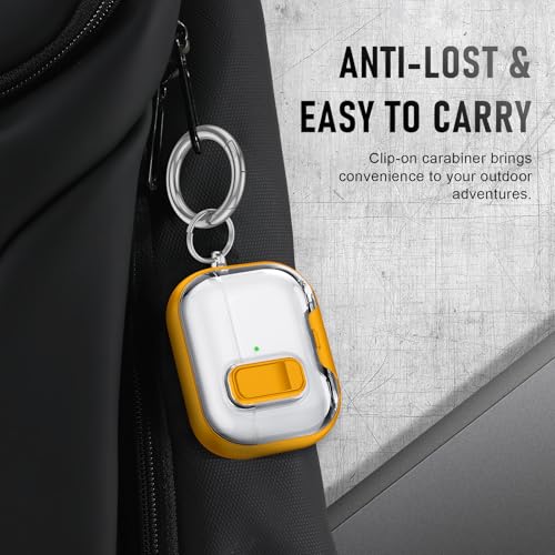 Image of for AirPods Pro 3 Case (2025) with Phone Stand & Cleaner Kit, Cute Soft Silicone Cover for AirPods Pro 3rd Genera case with Keychain for Women Men with Keychain for Airpod Pro case(2025)- Yellow