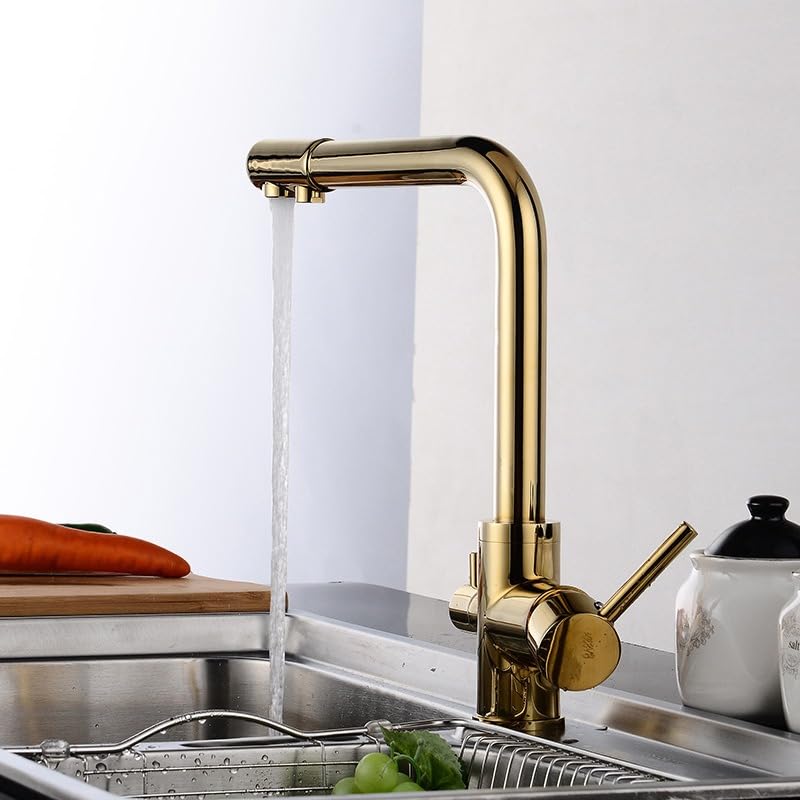 Mitigeur 3 voies cuisine ZR98US en laiton avec bec pivotant