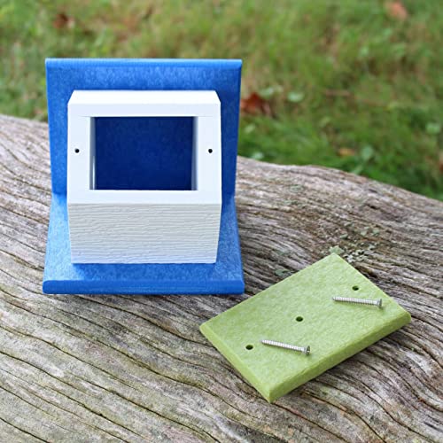 Homeprogardenhangingwrenhousebrilliantblueandgreenpolylumberbirdhouse Urban Country Home Decor Homepro garden hanging wren house brilliant blue and green poly lumber bird house urban country home decor