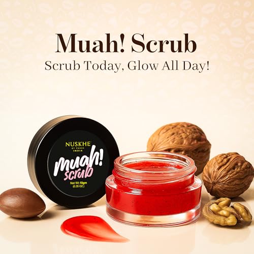 Image of Nuskhe By Paras | Muah Combo | 3-Step Lip Care Solution | Scrub | Mask | Balm | Brightens & Evens Tone | Complete Lip Care | 10gm Each | For Men & Women
