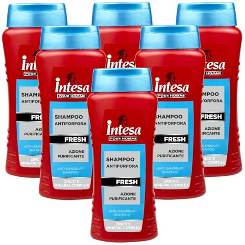 Intesa Pour Homme Shampoo Antiforfora Fresh Uomo 300 ml – Azione Purificante con Zinco e Mineral Complex – Rinfrescante, Uso Quotidiano, Contro la Forfora (6)