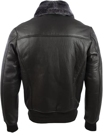 Aviatrix Men's Real Shearling Leather Pilot Aviator Bomber Jacket (FE79)