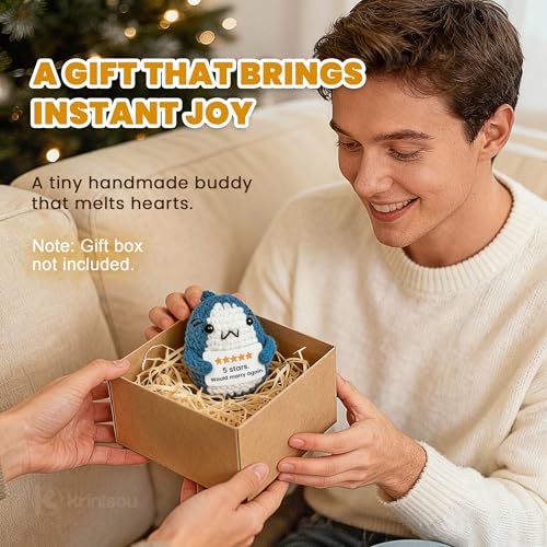 Krinisou Cute Funny Crochet Shark Gift for Husband and Wife - image 6