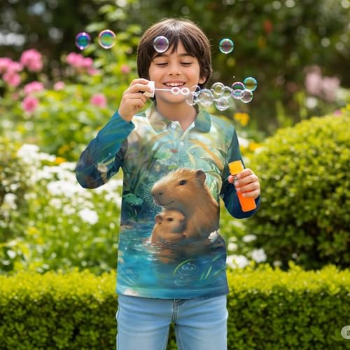Shirts for Boys Long Sleeve Shirt Graphic Novelty Tops Kids 3-16 Years Old Activewear3