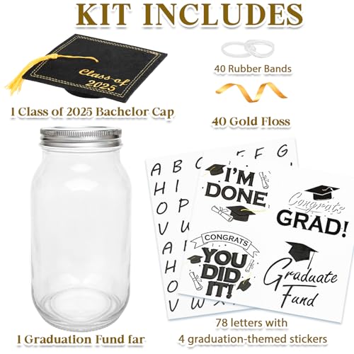 Graduation-Gifts-2025-Personalized-Name-Graduation-Mason-Jar-Filled-with-Money-Class-of-2025-Cap-Kit-Centerpieces-Congrats-Decorations-Party-Supplies-for-Him-Her-Women-Men-College-High-School Graduation Gifts 2025 Personalized Name Graduation Mason Jar Filled with Money Class of 2025 Cap Kit Centerpieces Congrats Decorations Party Supplies for Him Her Women Men College High School