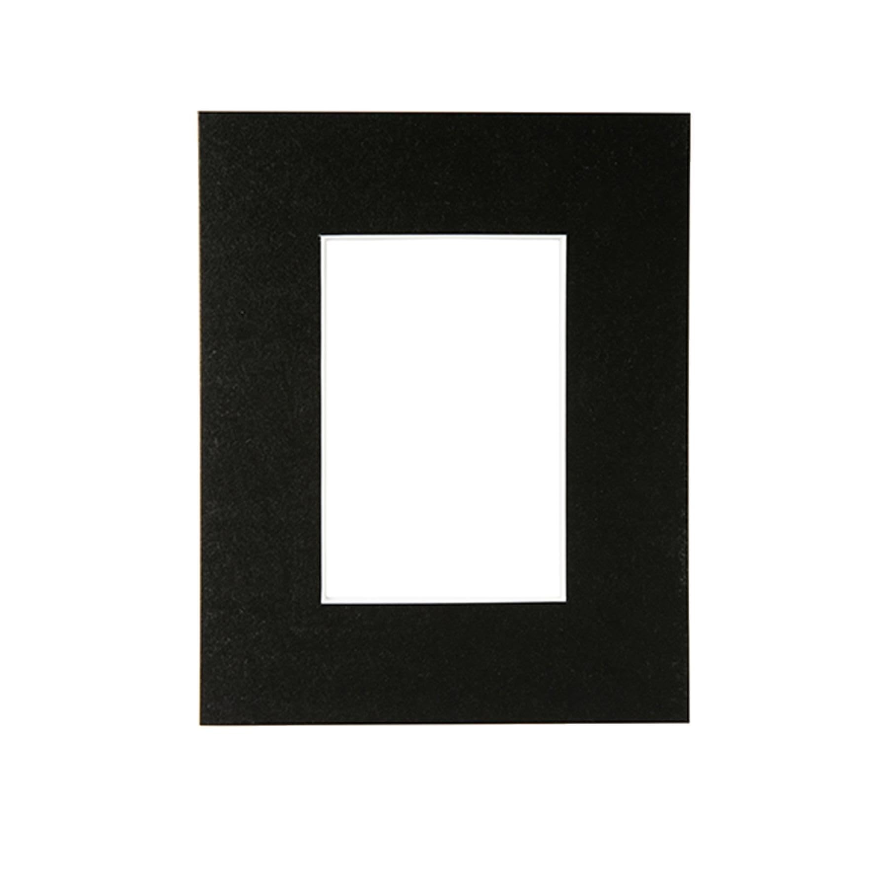 Nicola Spring Black 1X A4 Frame Picture Mount - For A5 (6" X 8") Image - Deep Glass Photo Picture Flower Craft Memory Art Wall Hanging Display
