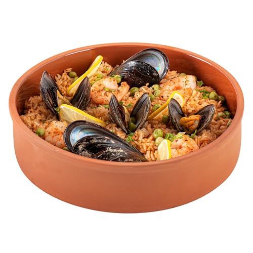 Restaurantware -Terra Tek Cazuelas de terracota de 52 onzas, 10 ollas de arcilla esmaltada marrón para cocinar, listas para horno, microondas, para servir de terracota, lavavajillas, para cocinar y