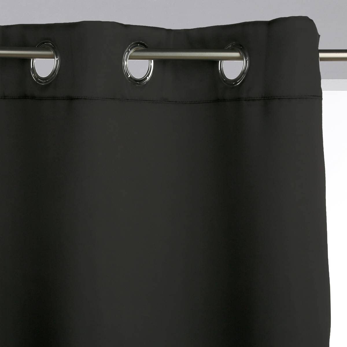 Atmosphera - Lot de 2 Rideaux occultants Noir - 135x240 cm