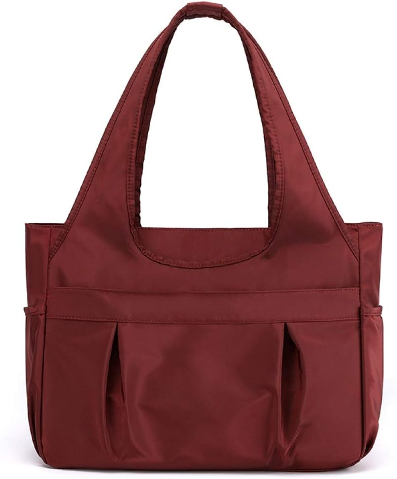 Tote Bag for Women Nylon Lightweight Large Handbag Purses Multi-pocket Shoulder Bag for Work Travel