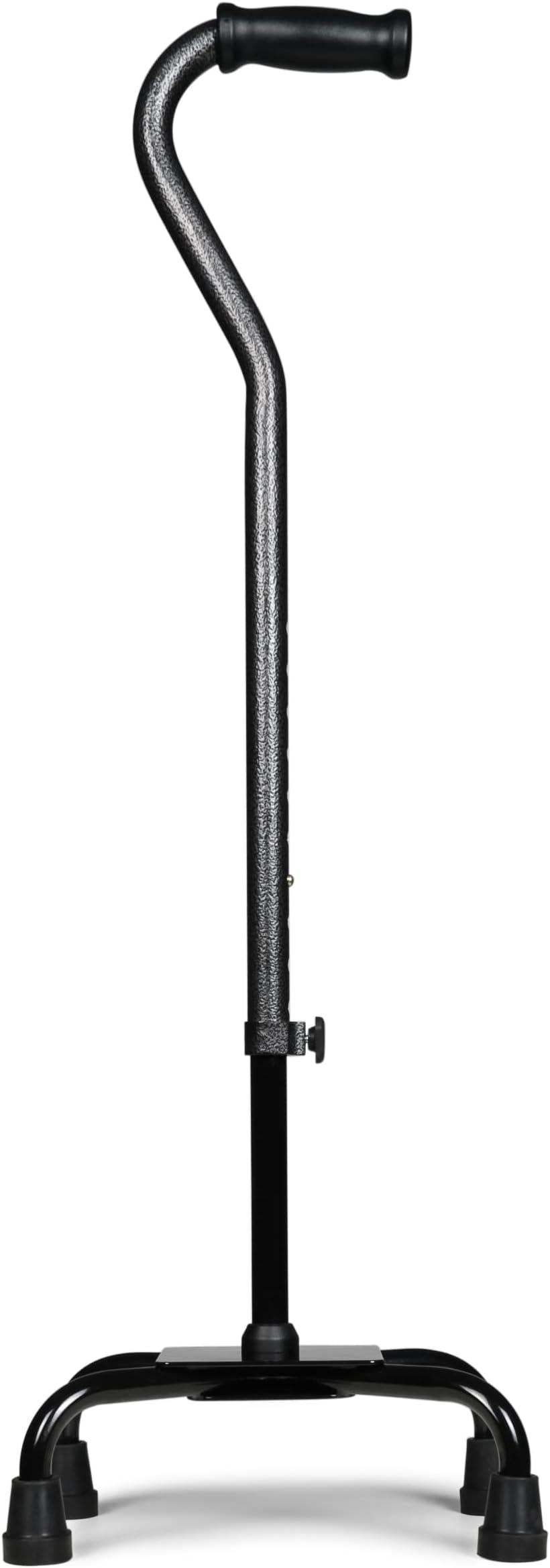 Lumex Bariatric Quad Cane โ Heavy-Duty Walking Stick with Large Base for Stability, 500 lb Capacity, Adjustable Height