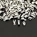 JETEHO 100 Pcs Stainless Steel Fold Over Cord Ends Terminators Crimp End Tips Jewelry Making, 7x3mm