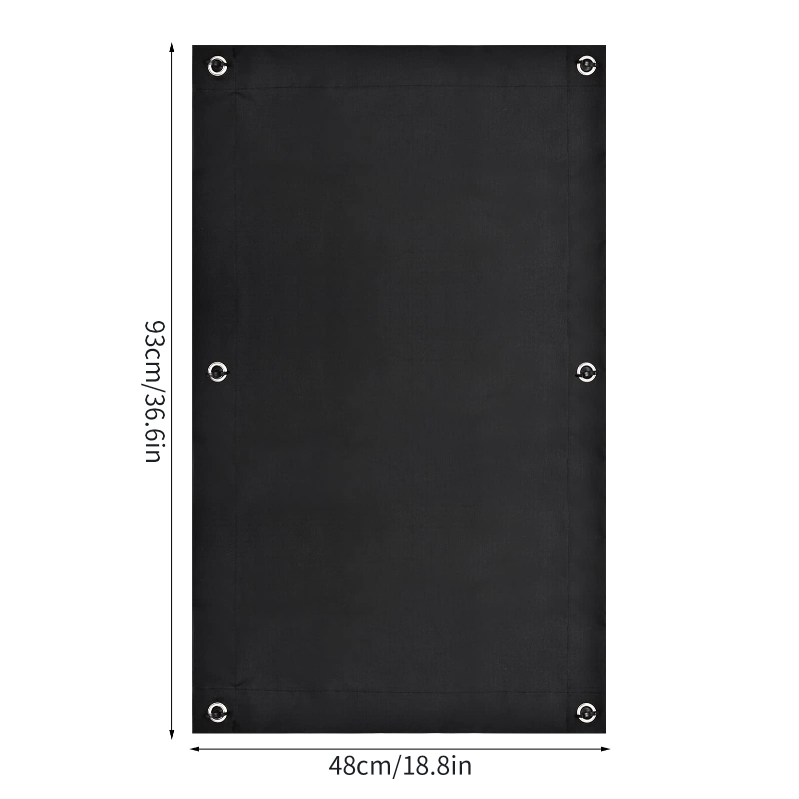 Roleta zaciemniająca bez wiercenia, 48 x 93 cm, czarna, przenośna zasłona zaciemniająca z 7 przyssawkami, ochrona przed słońcem, izolacja termiczna, roleta do okna dachowego, sypialni, ogrodu,