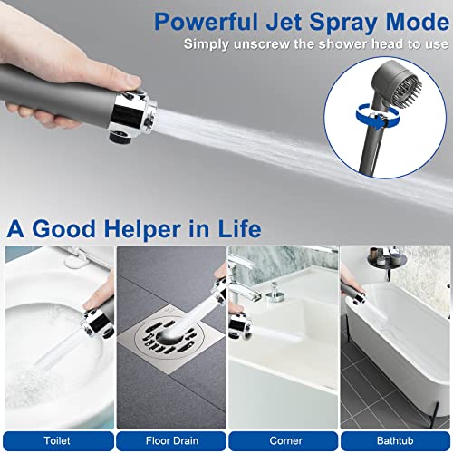 Luxsego High Pressure Shower Heads With Scalp Massager Shampoo Brush For Skin & Hair Care, Filtered Shower Head With Handheld Sprayer Soften Hard Water, 3 Settings 4 In 1 Detachable Showerhead Set #TOP7