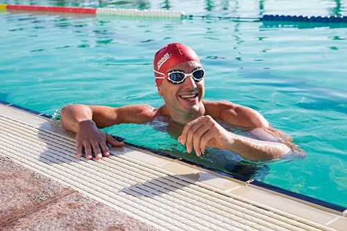 Image of Zoggs Silicone Swim Cap - Superior fit with Non-Slip Inner Surface, Color - Red