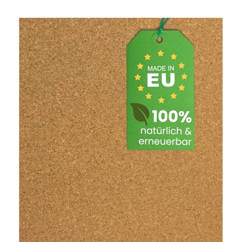 EKB Korkplatte 100x50cm 3mm stark I Natürliche Presskorkplatte...