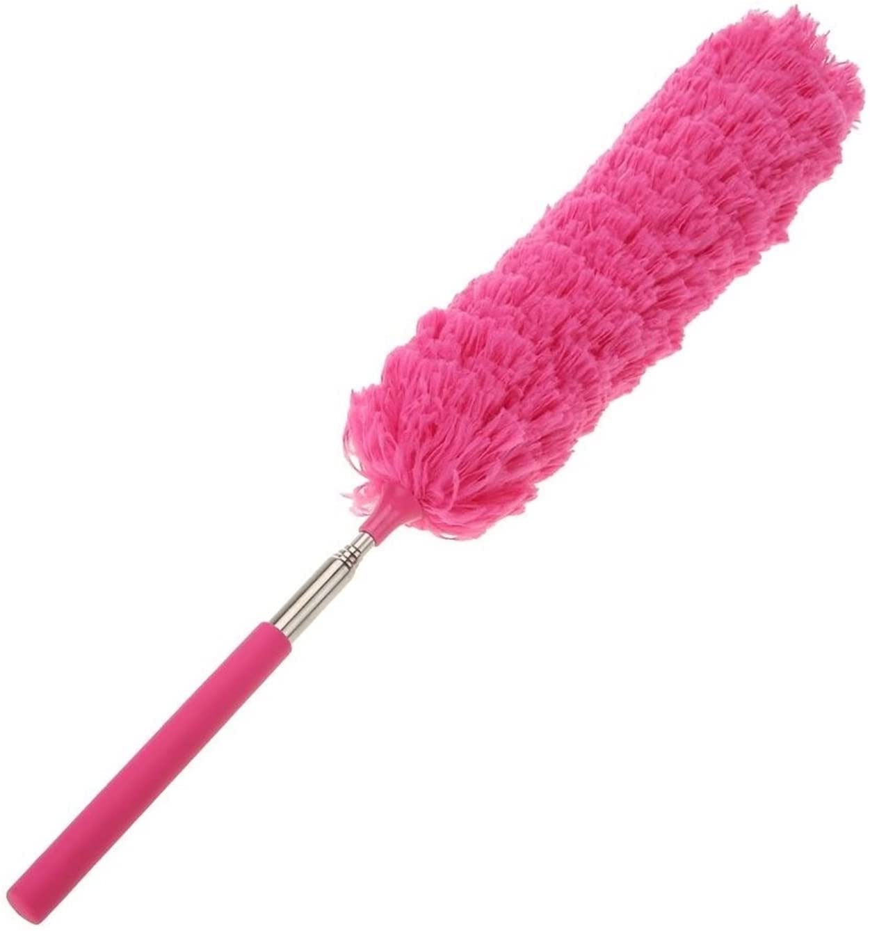 Strumento per la Pulizia dello spolverino con Manico in Piuma Estensibile in Microfibra, Pennello per spolverare in Microfibra Estendere Lo spolverino per la casa in Piuma Elasticizzata