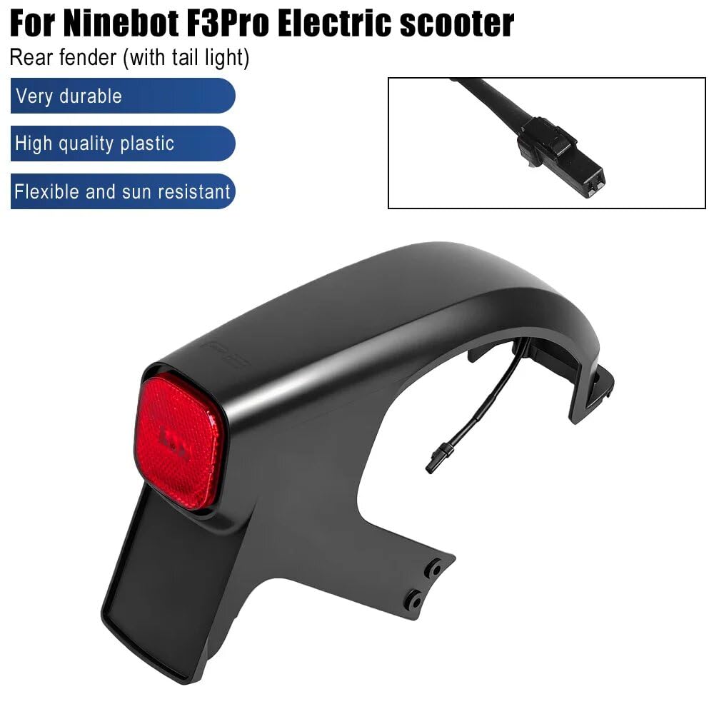 JOYSOG Garde-boue arrière pour trottinette électrique Ninebot F3 F3 Pro avec accessoires feux arrière