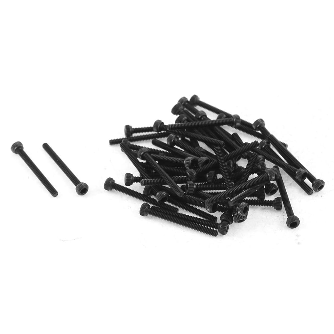 Unifizz M1.6x16mm Hex Socket Head Cap Screws Bolts Full Thread 12.9 Grade Alloy Steel Black Oxide Finish Allen Socket Drive Machine Screws 50Pcs