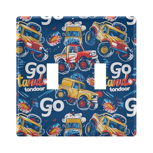 UMIRIKO Cartoon Car Light Switch Cover Plate Covers Decorative Double Toggle Home Decor 202b5764