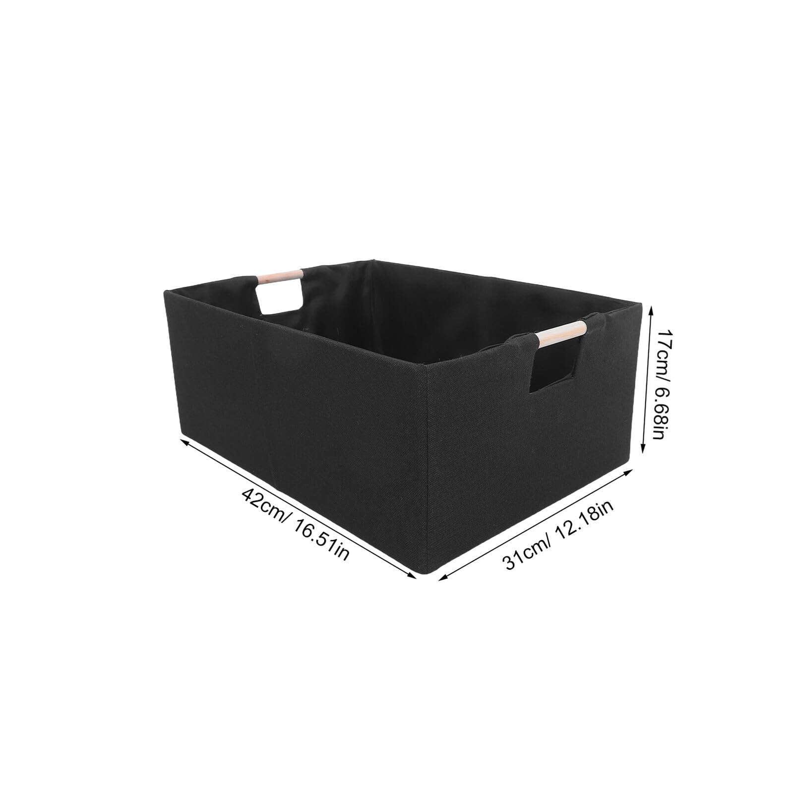 Ipetboom 2 Stück 2 Stück Faltbare Stoff Aufbewahrungskörbe mit Griff 42x31x17cm Rechteckige Aufbewahrungsboxen zur Organisation von Kleiderschrank Regal und Kinderzimmer