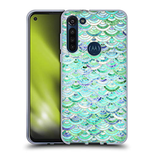 Head Case Designs Oficial Micklyn Le Feuvre Mosaico en Cuarzo Menta y Jade Patrones de mrmol Carcasa de Gel de Silicona Compatible con Motorola Moto G8 Power