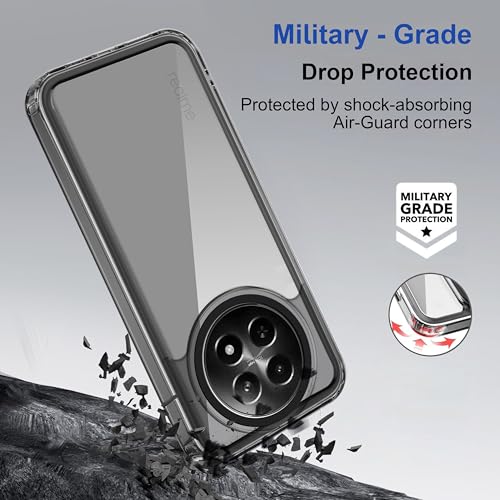Image of Zapcase Back Case Cover for Realme Narzo N65 5G | Compatible for Realme Narzo N65 5G Back Cover | Case Cover with Camera Protection | (TPU + PC | Translucent Black)