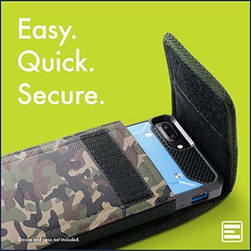 Evocel Urban Pouch Camouflage Tactical Carrier With Belt Loop & Holster (5.39 In X 2.79 In X 0.35 In) Compatible With Galaxy J3 Prime, Galaxy On5, Lg Aristo, Iphone 6/7/8, Moto E4, & More, Medium #TOP4