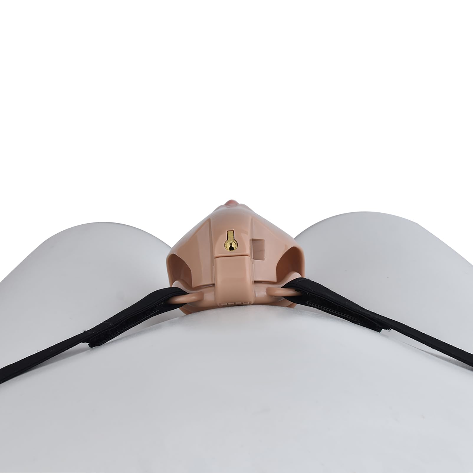 Sissy Peniskafig avec Ceinture Réglable et Plug Anal, Cage de Chasteté Creuse 3D Imprimée Hommes SM Esclave Bondage Sex Toys pour Hommes Cock Training (Brown)