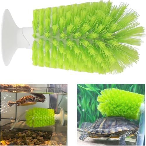 Turtle Brush with Suction Cup - Shell Cleaning Scrub for Red Eared Slider