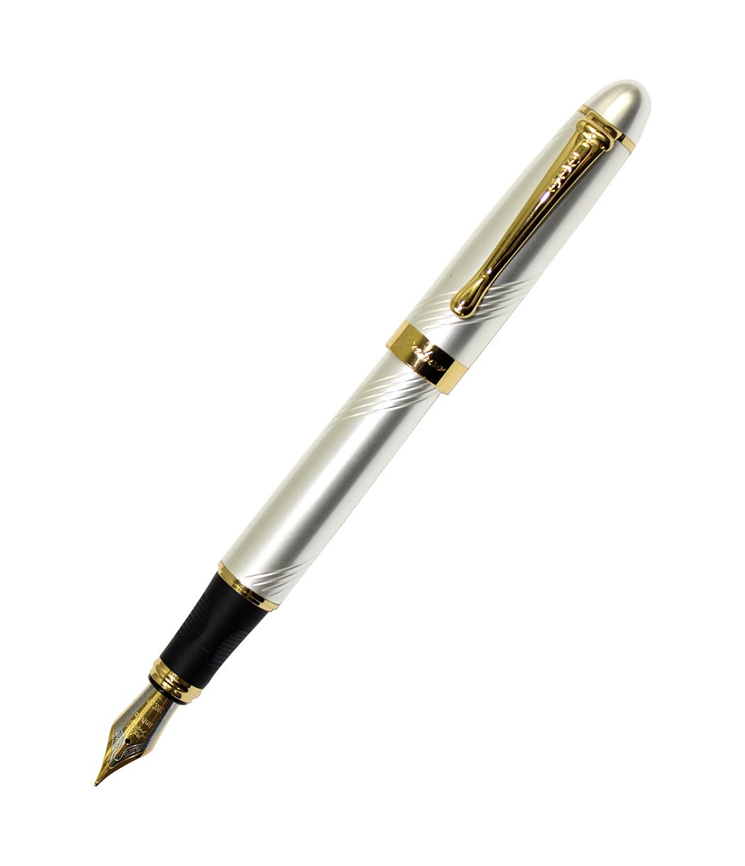 Gullor X450 Deep Blue and Gold Twist Fountain Pen Silber, Blue,Gold