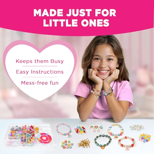 Image of EINSTEIN BOX Bracelet Making Set for Girls 6 to 14 Years Olds with Beads & Charms | Toys & Birthday Gift Ideas for Girls 6,7,8,9,10,11,12,13,14 Years Old |
